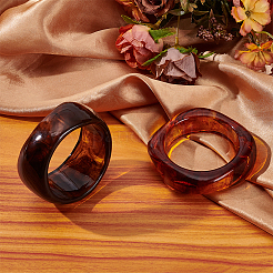 2шт 2-х цветные акриловые браслеты для женщин BJEW-UN0001-76