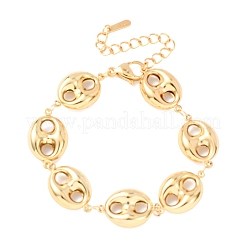 Браслеты-цепочки из нержавеющей стали 304 с кофейными зернами&nbsp;X-BJEW-D359-14B-G