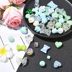 Акриловые бусины с уф-покрытием&nbsp;FIND-CJC0010-90B