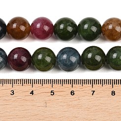 Бусины из натурального зеленого нефрита с имитацией турмалина&nbsp;G-B046-08D-12mm