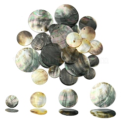 6 шт. черные подвески-ракушки для губ&nbsp;SSHEL-YW0001-13A