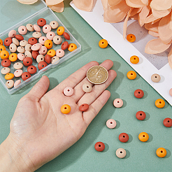 80 шт. 2 пакета rondelle пищевые экологически чистые силиконовые фокусные бусины&nbsp;SIL-DC0001-39B