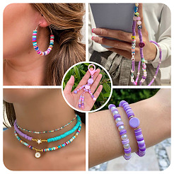 100 г бусины из полимерной глины ручной работы&nbsp;CLAY-TA0001-77E