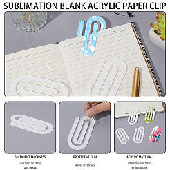 10 шт. сублимационные пустые термоакриловые скрепки&nbsp;AJEW-CP0006-83C