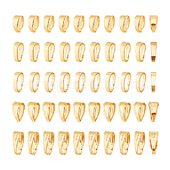 100 шт. 5 стиля латунных защелкивающихся дужек&nbsp;FIND-PH0023-48