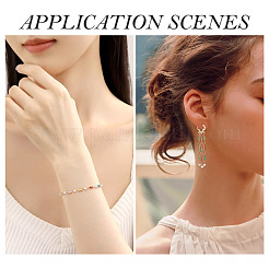 60 шт. 6-х цветные латунные подвески-коннекторы из стекла k9&nbsp;KK-TA0003-14