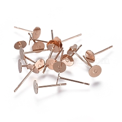 Фурнитура для сережек-гвоздиков из нержавеющей стали 304&nbsp;STAS-E484-67A-RG