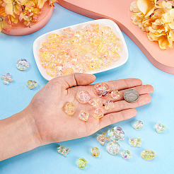 90 шт. 9 стиля двухцветные прозрачные акриловые бусины&nbsp;MACR-TA0002-11