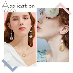 8 шт. 4 стиля подвесок из латуни с полыми круглыми клетками&nbsp;KK-YW0004-37