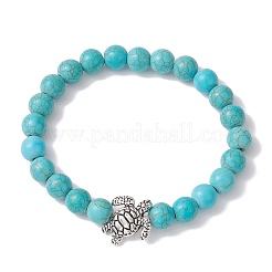 Женские эластичные браслеты из натуральных и синтетических драгоценных камней&nbsp;BJEW-JB10087