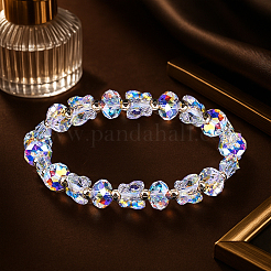 5шт. 5-х цветные браслеты из стеклянных бусин&nbsp;BJEW-HY0002-01