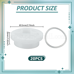 20 шт. полиэтиленовых винтовых крышек&nbsp;FIND-GO0004-23