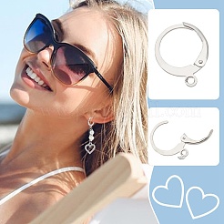 80 шт. 4 стиля фурнитуры для сережек с застежкой-молнией из нержавеющей стали 304&nbsp;STAS-AR0002-38