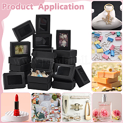 Складные креативные почтовые коробки из крафт-бумаги с видимым окном&nbsp;CON-WH0113-08A-01