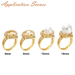 Регулируемые настройки колец из латуни с микропаве из кубического циркония&nbsp;KK-K297-05G