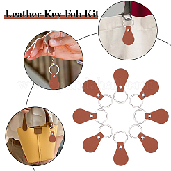 60 шт. брелоки-заготовки из искусственной кожи в форме капли&nbsp;AJEW-GO0002-69