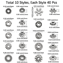 400 шт. 10 стиля бусины из сплава в тибетском стиле&nbsp;TIBEB-PA0001-06