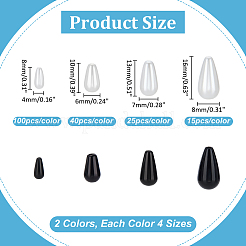 360 шт. 2-х цветные бусины из АБС-пластика с имитацией жемчуга&nbsp;KY-WR0001-11