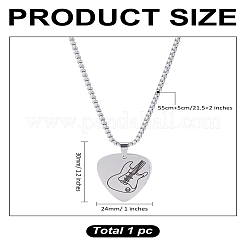 1 шт. подвеска в виде медиатора для гитары из нержавеющей стали&nbsp;NJEW-LP0001-10P