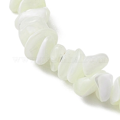 Эластичные браслеты из натуральной ракушки с бисером для женщин и мужчин&nbsp;BJEW-JB10549