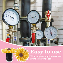 12 шт. 3 стиля: смоляная оболочка цветка и колпачки для вентилей шин из алюминиевого сплава&nbsp;HJEW-NB00307