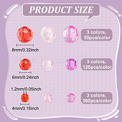 1590 шт. Прозрачные акриловые бусины&nbsp;MACR-PH0002-06