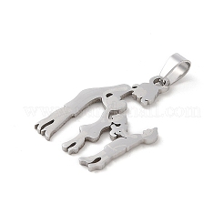 Не тускнеющие подвески из нержавеющей стали 304 на День матери&nbsp;STAS-U002-02P