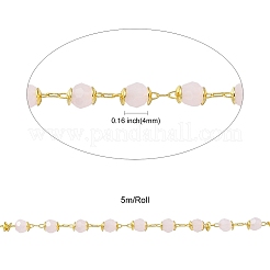 Стеклянные граненые цепочки рондель ручной работы из бисера&nbsp;CHC-CJ0001-73