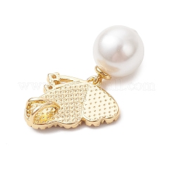 3 шт. (3 размера) подвески из натуральной раковины пауа с круглыми белыми жемчужинами.&nbsp;PALLOY-JF05085