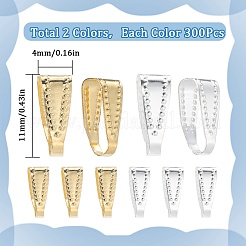 600 шт. 2-х цветные латунные защелкивающиеся дужки&nbsp;KK-SP0002-22