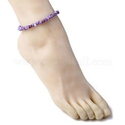 Браслеты на ногу из натуральных окрашенных пресноводных ракушек&nbsp;AJEW-AN00746-03