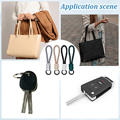 4шт 4 цвета брелки из искусственной кожи&nbsp;KEYC-GF0001-26