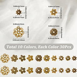 300шт 10 стиля колпачки из сплава в тибетском стиле&nbsp;TIBE-SP0001-24