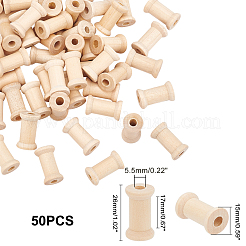 50 шт. деревянные пустые катушки для проволоки&nbsp;WOOD-PH0001-99