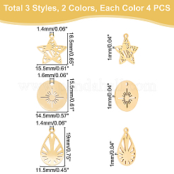 24 шт. 3 подвески из нержавеющей стали 201&nbsp;STAS-DC0006-09