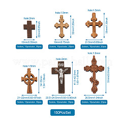 150шт 15 деревянных подвески&nbsp;WOOD-FW0001-04