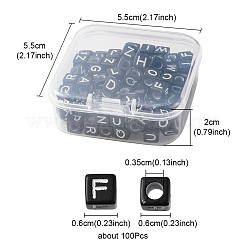 100 шт. Непрозрачные акриловые бусины&nbsp;SACR-YW0001-55