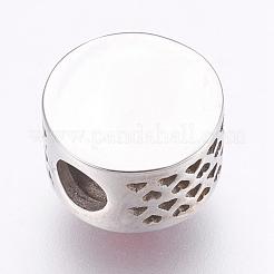 Европейские бусины из нержавеющей стали 304&nbsp;STAS-O097-126A