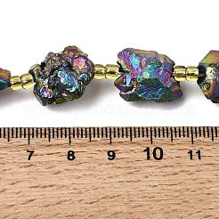 Гальванизированные нити из необработанных натуральных аметистов&nbsp;G-Z131-J02-03