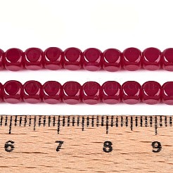 Нити бусин из красного корунда G-G106-N01-03