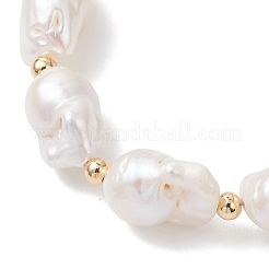 Браслеты с жемчугом кеши из натурального жемчуга в стиле барокко&nbsp;BJEW-JB13336