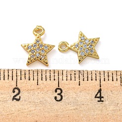 Покрытие стойки латунь микропаве прозрачные кубические циркониевые подвески&nbsp;KK-Z045-12G