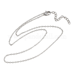 Не тускнеющие ожерелья из нержавеющей стали марки 304&nbsp;NJEW-M176-14-A