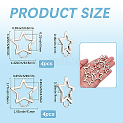 8шт 2 стиля пружинные кольца из цинкового сплава&nbsp;FIND-SP0003-83P