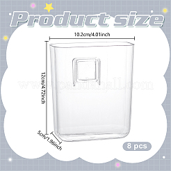 8 шт. прозрачных настенных стендов из полистирольного пластика&nbsp;ODIS-GO0001-05