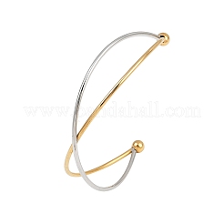 Браслеты-манжеты из нержавеющей стали 304 для женщин&nbsp;BJEW-B139-01