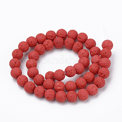 Синтетические бусины из лавы&nbsp;LS-G-S277-8mm-14