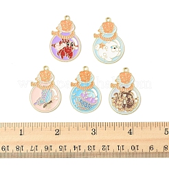 10шт 5 стиля позолоченные подвески из сплава с эмалью&nbsp;ENAM-FS0003-02