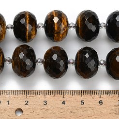 Природных тигровый глаз бисер нитей&nbsp;G-L642-I05-18x13mm