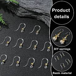 10 шт. прозрачные крючки для сережек из смолы&nbsp;FIND-YW0006-98G